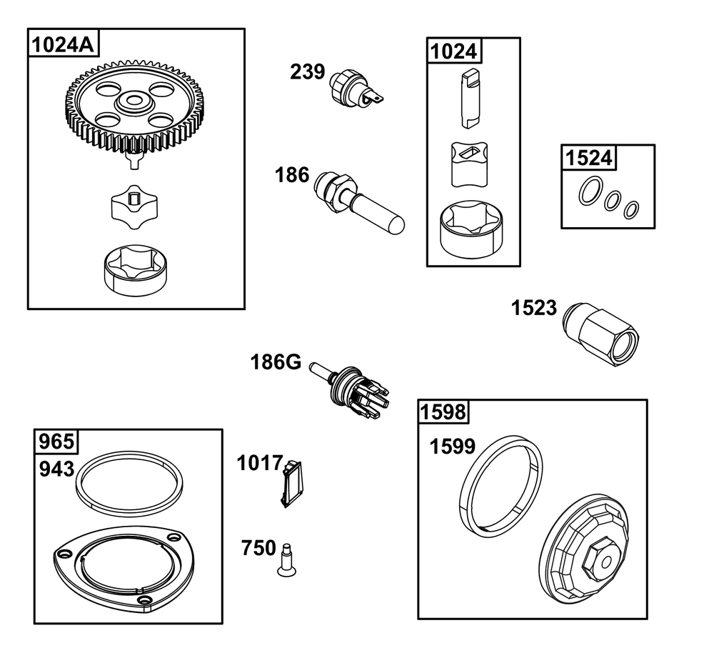 Lubrication Group Diagram and Parts List for 49E877-0036-Z1  Briggs and Stratton Engine